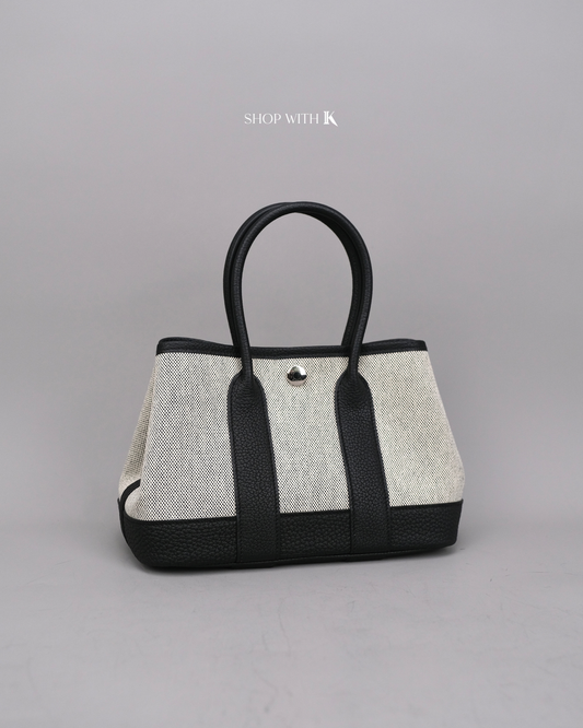 Hermes Mini Garden Party Ecru Noir