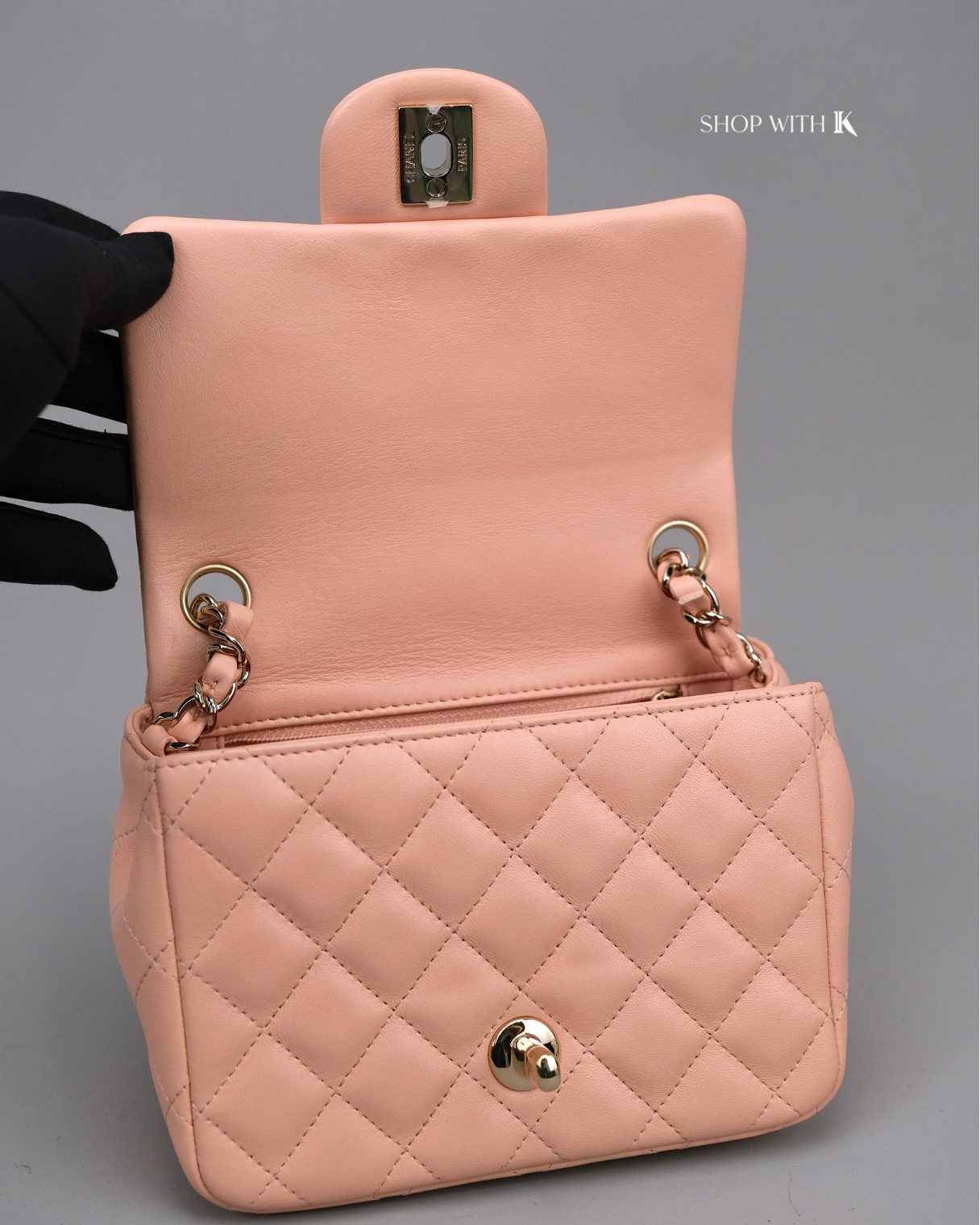 Chanel Mini Square Flap Light Pink