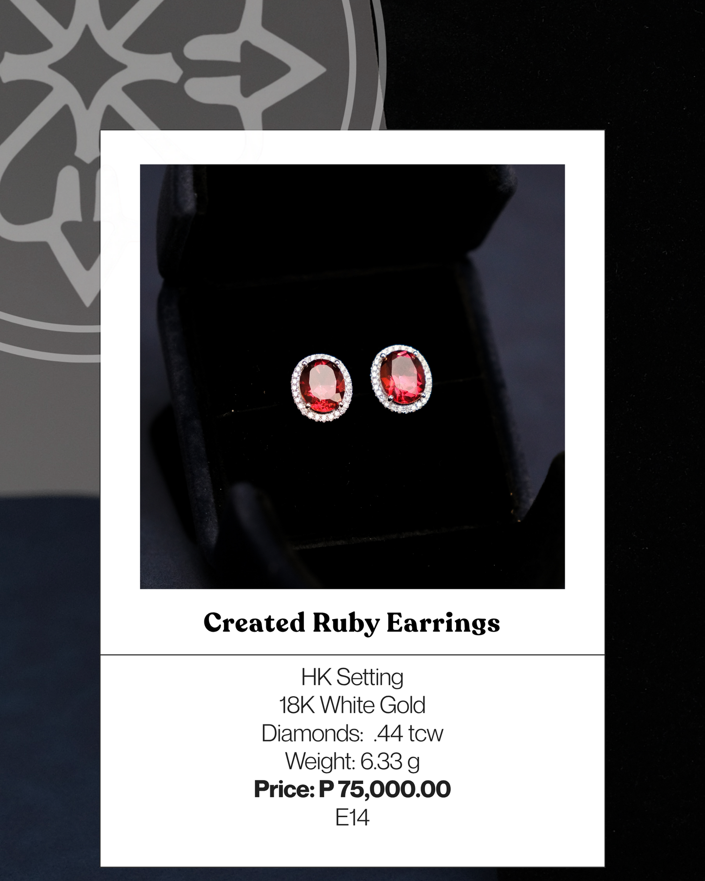 Created Ruby Earrings