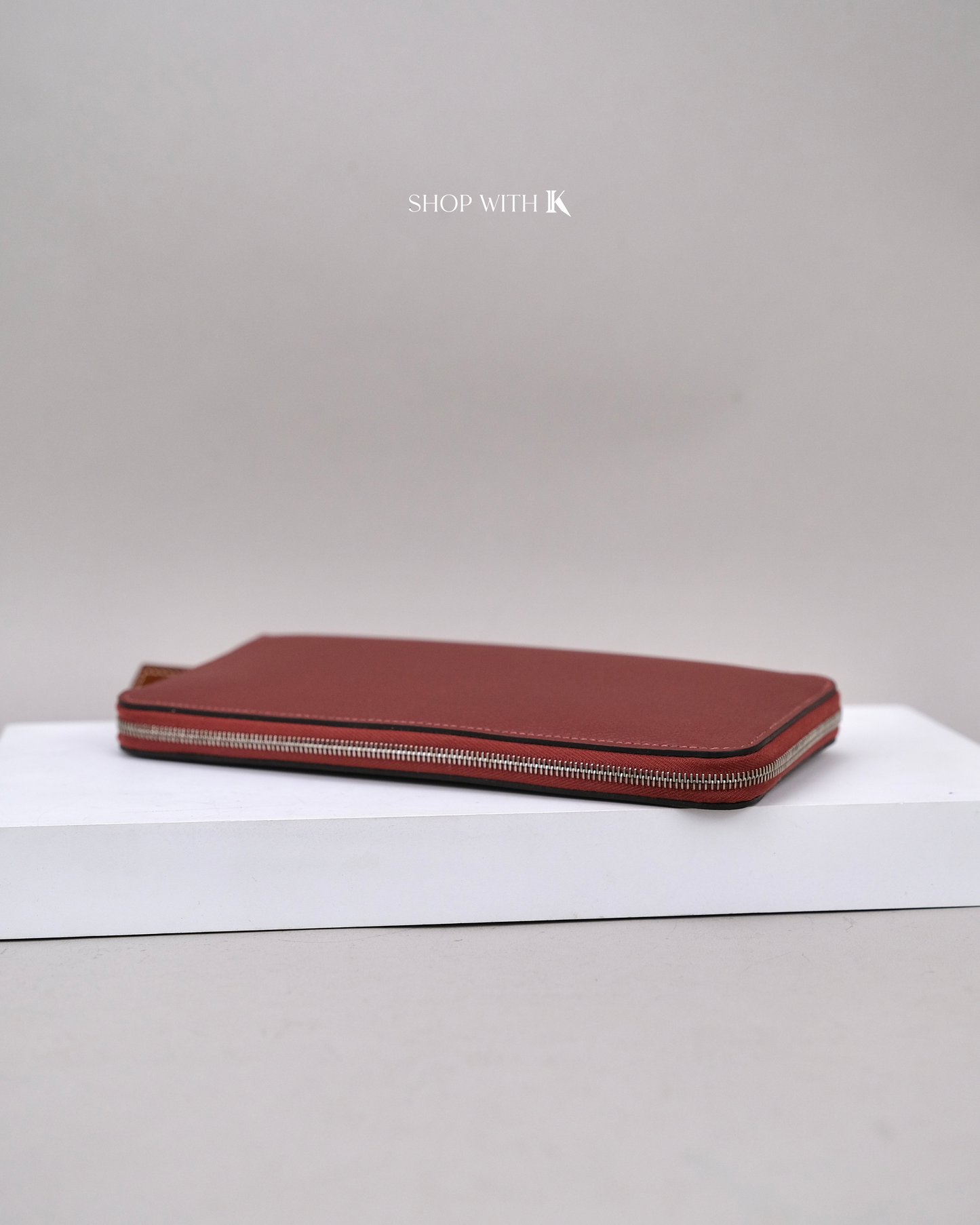 Hermes Silk-In Long Wallet Burgundy