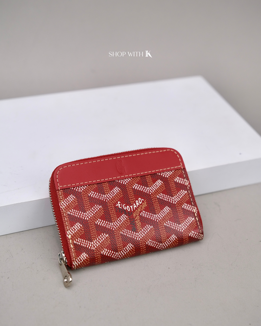 Goyard Matignon Zippy Cardcase Red