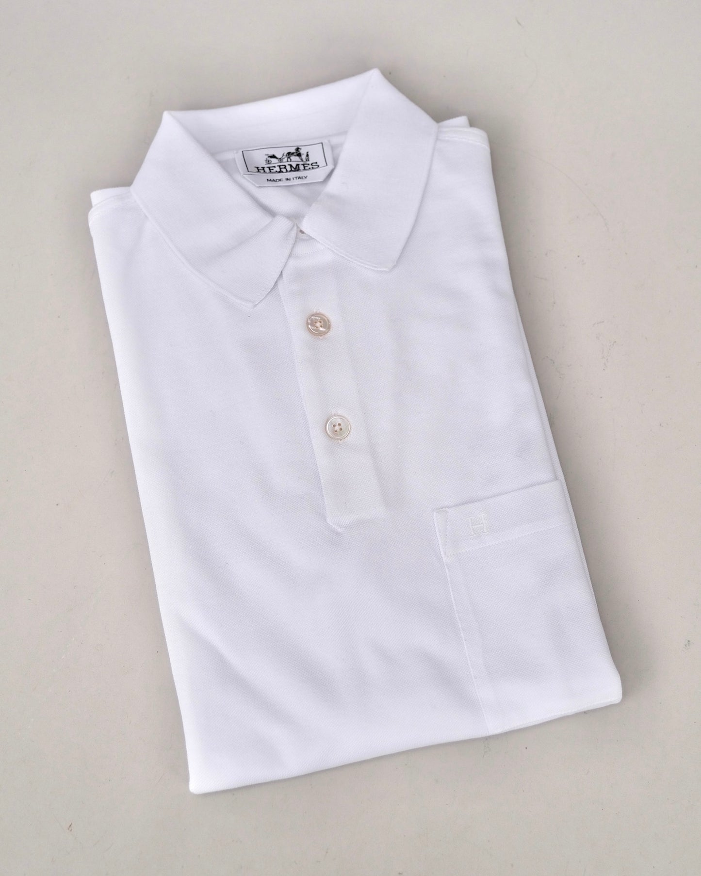 Hermes Polo Shirt White