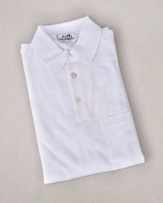Hermes Polo Shirt White