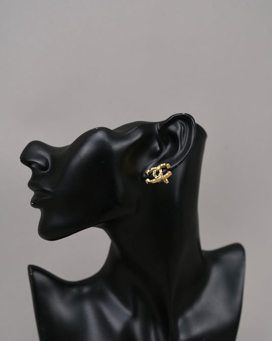 Chanel CC Gold Earrings