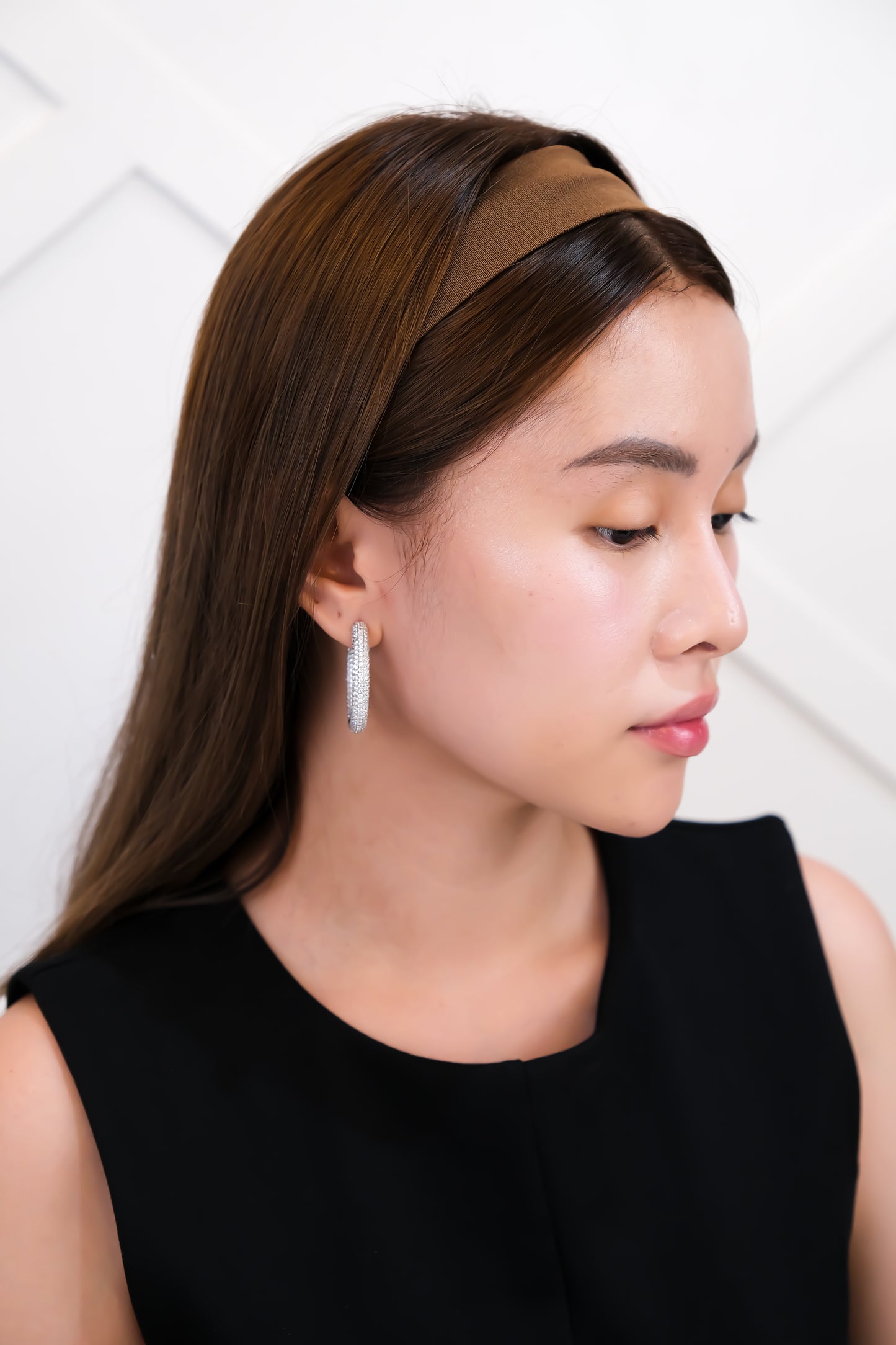 Large Hoop Diamond Earrings