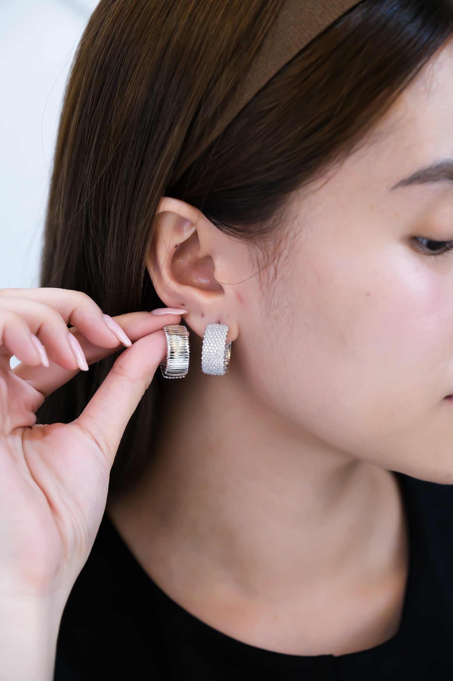 Diamond Huggies Earrings