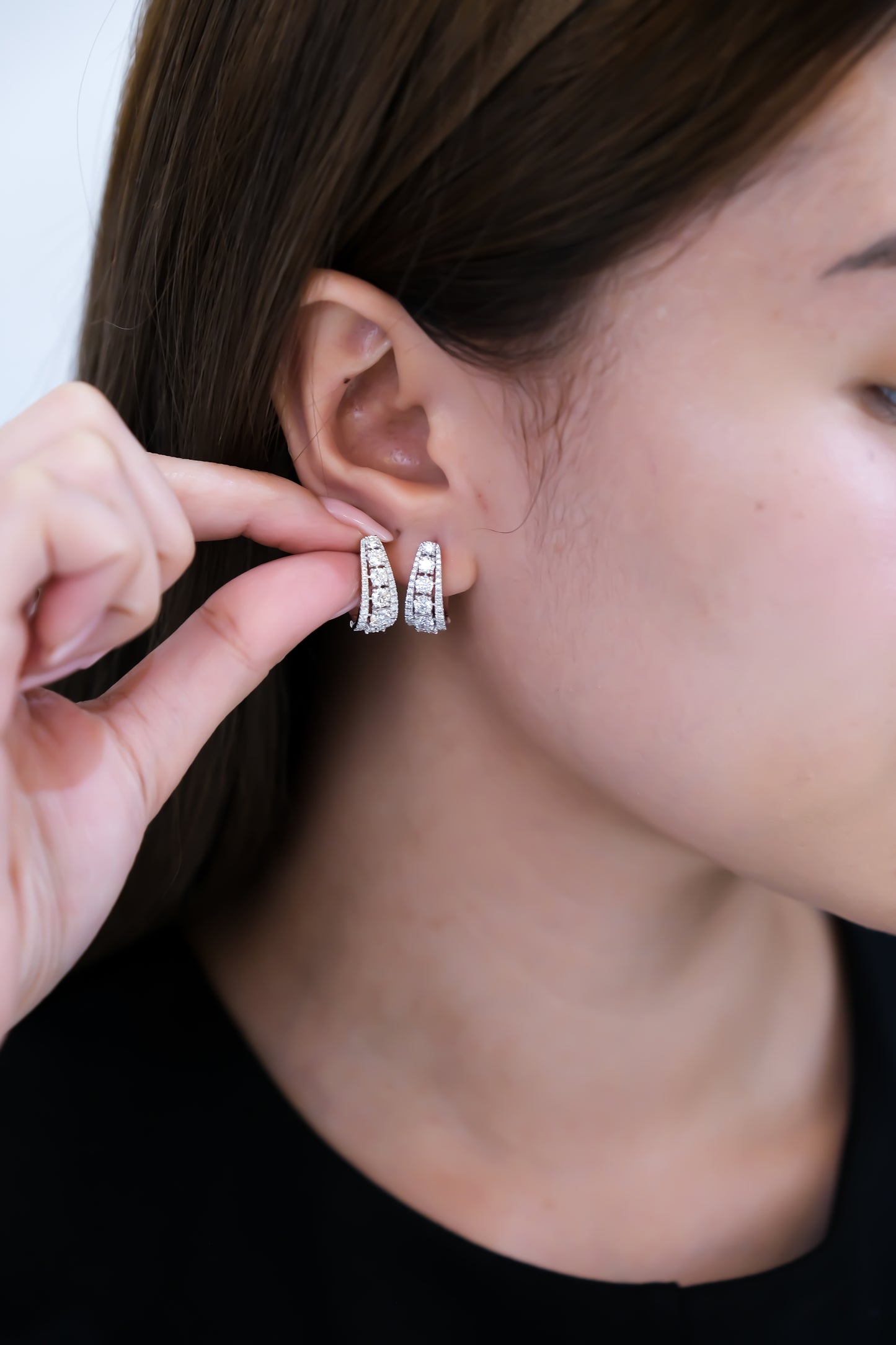 Diamond Loop Earrings