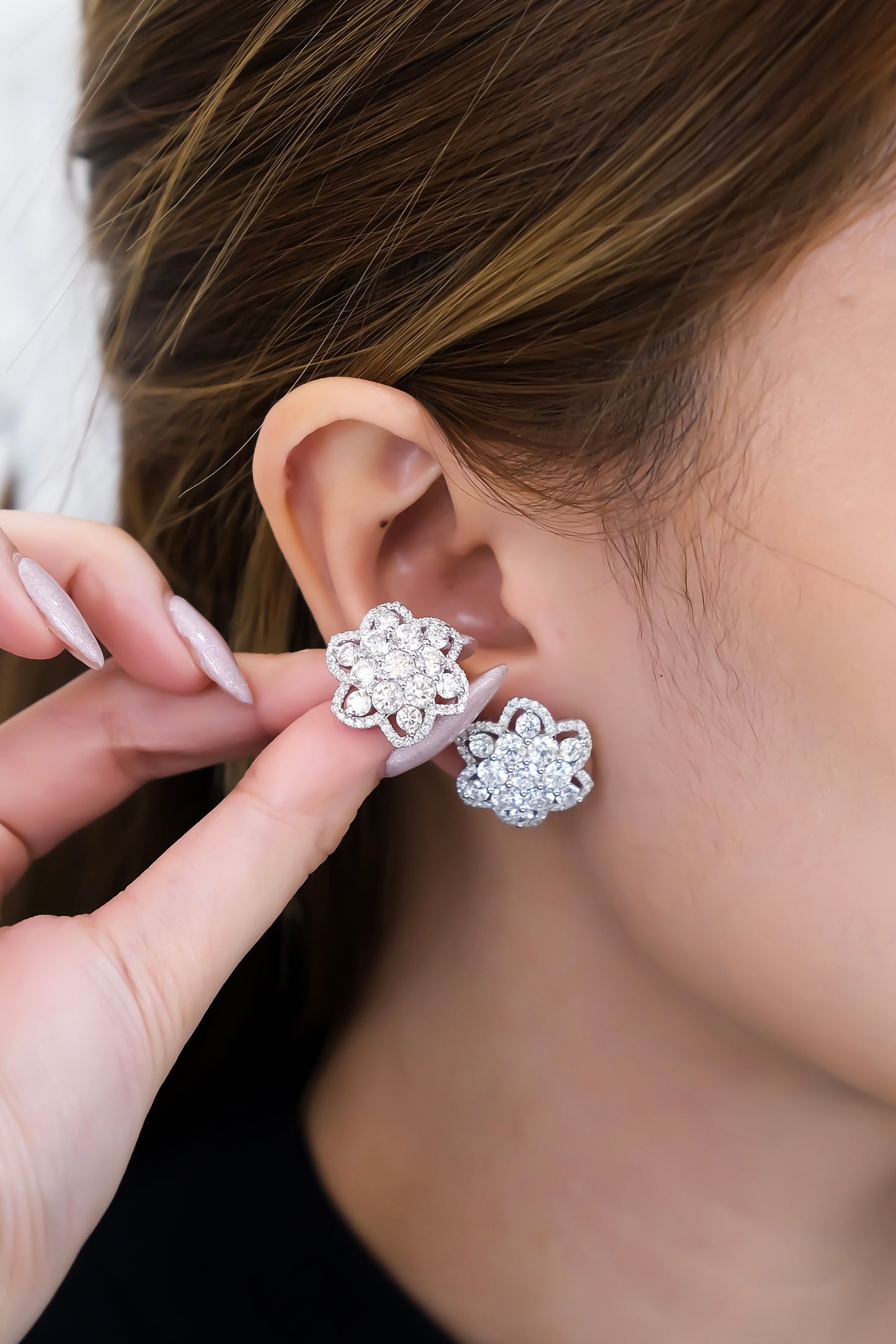 Flower Diamond Earrings