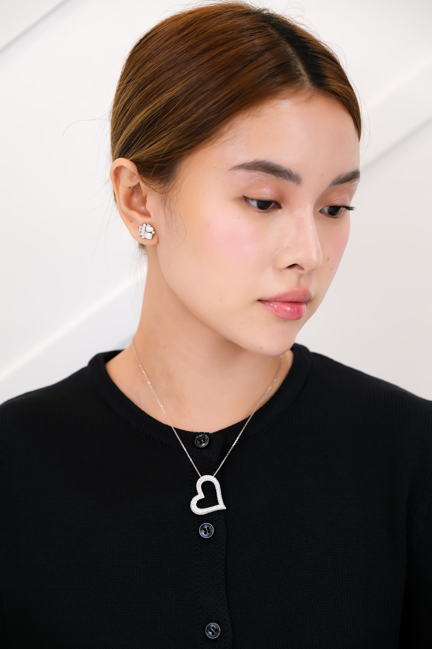 Heart Diamond Pendant w/ Chain