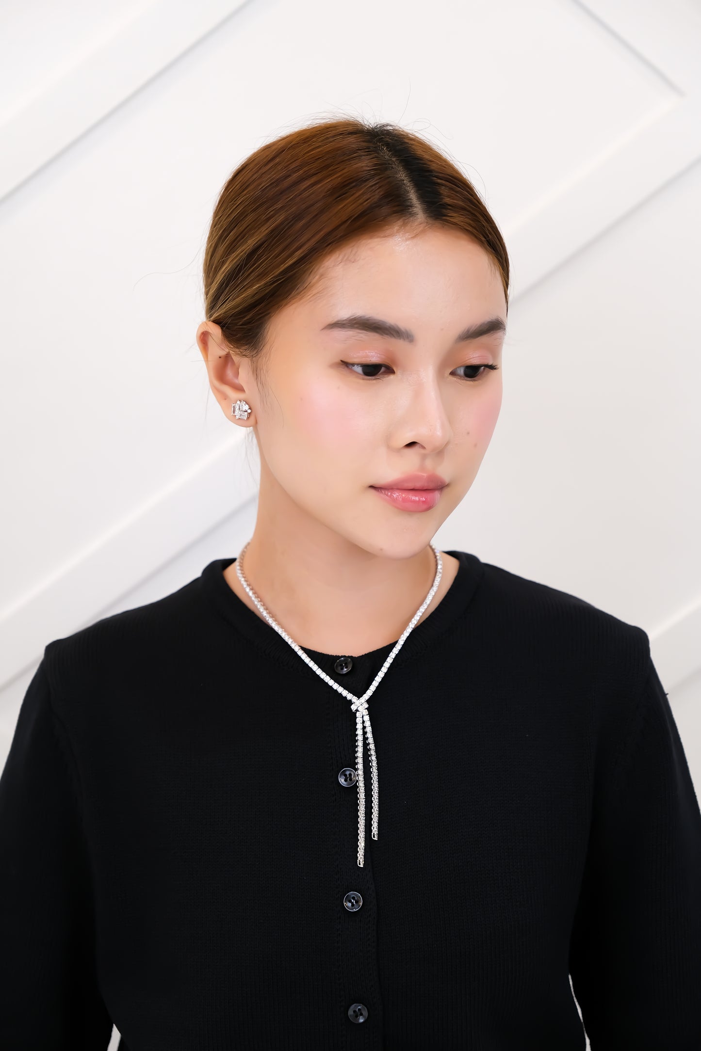 Diamond Drop Tennis Necklace