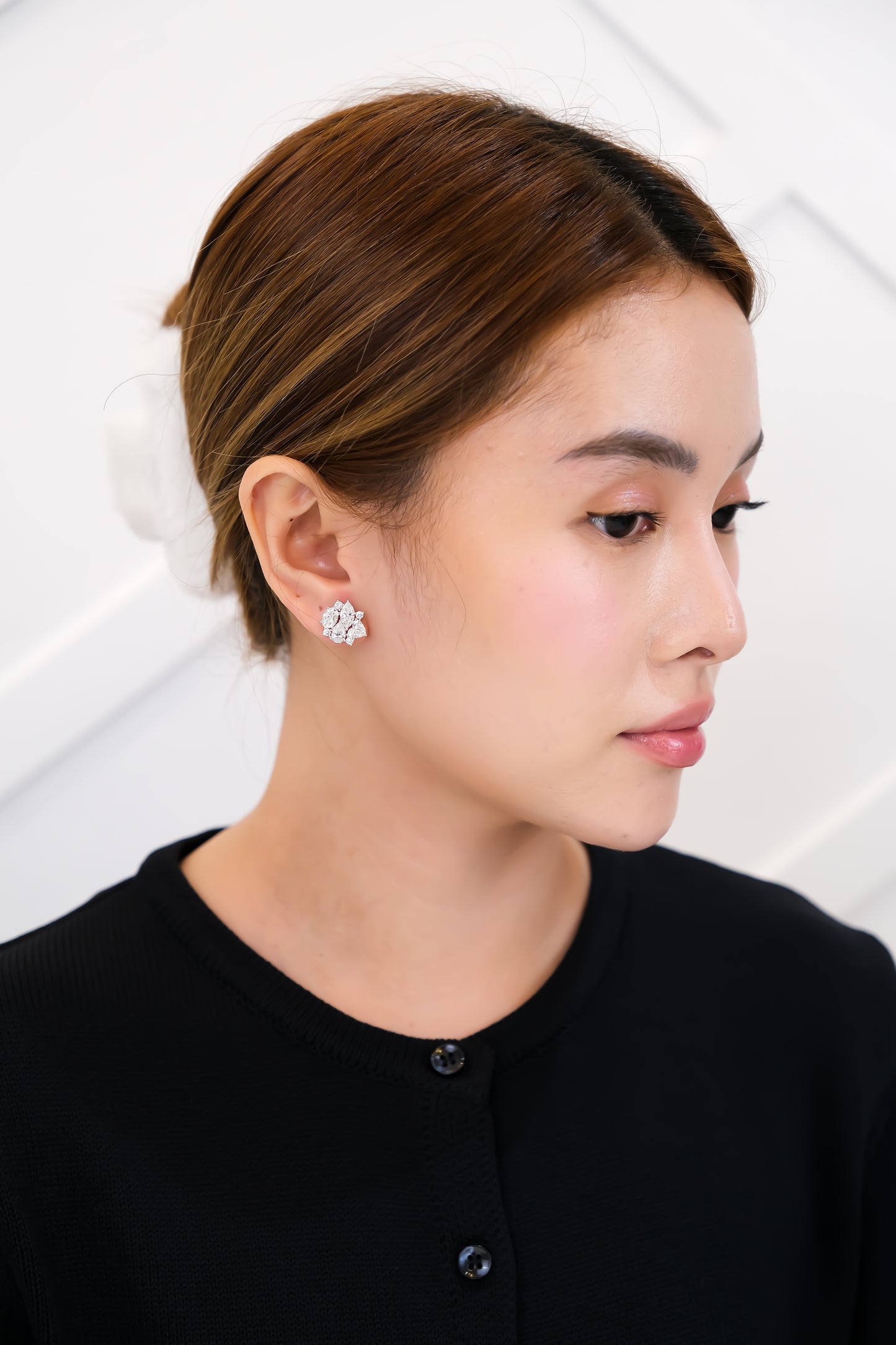 Cluster Multishape Earrings w/ GIA