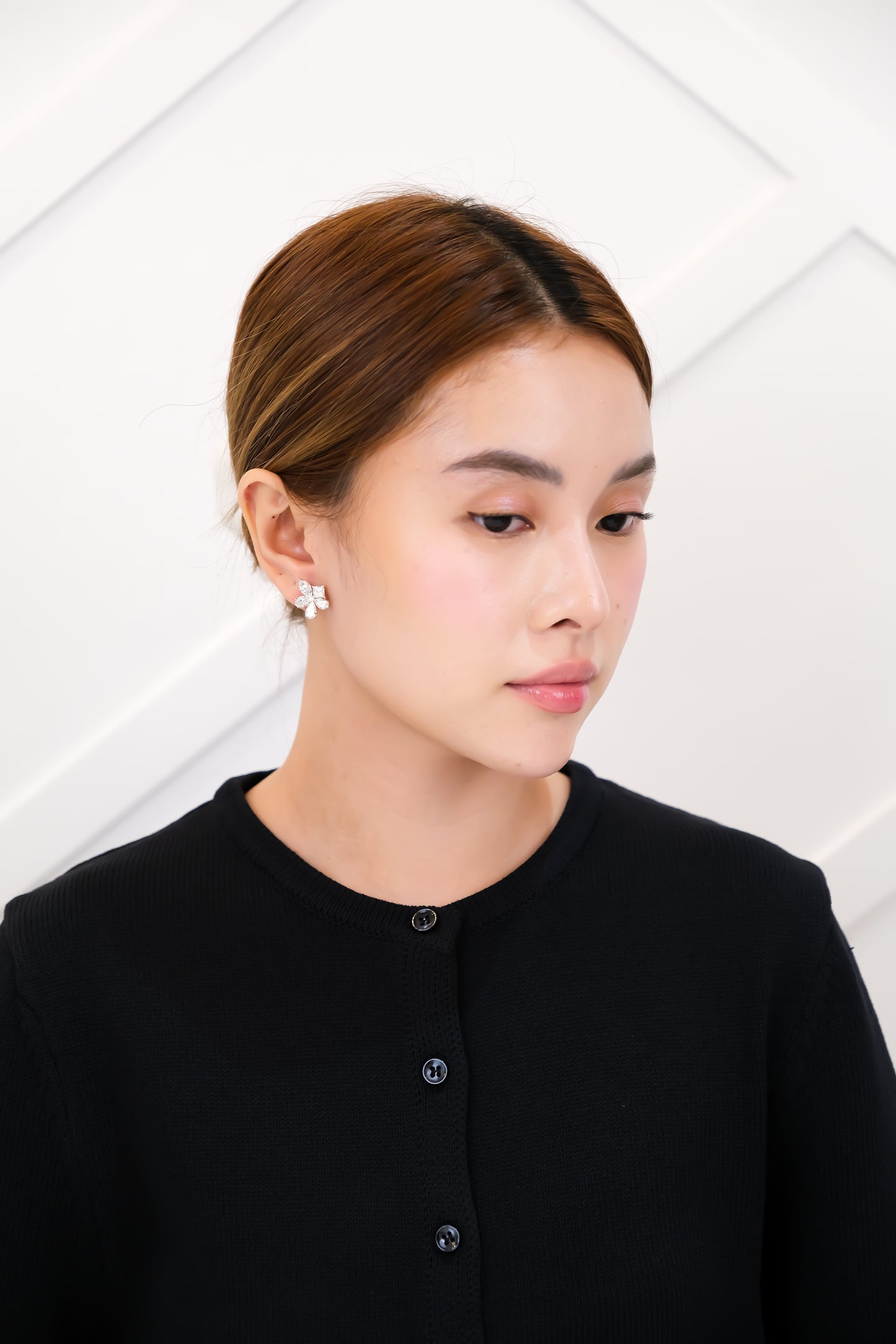 Cluster Earrings w/ GIA