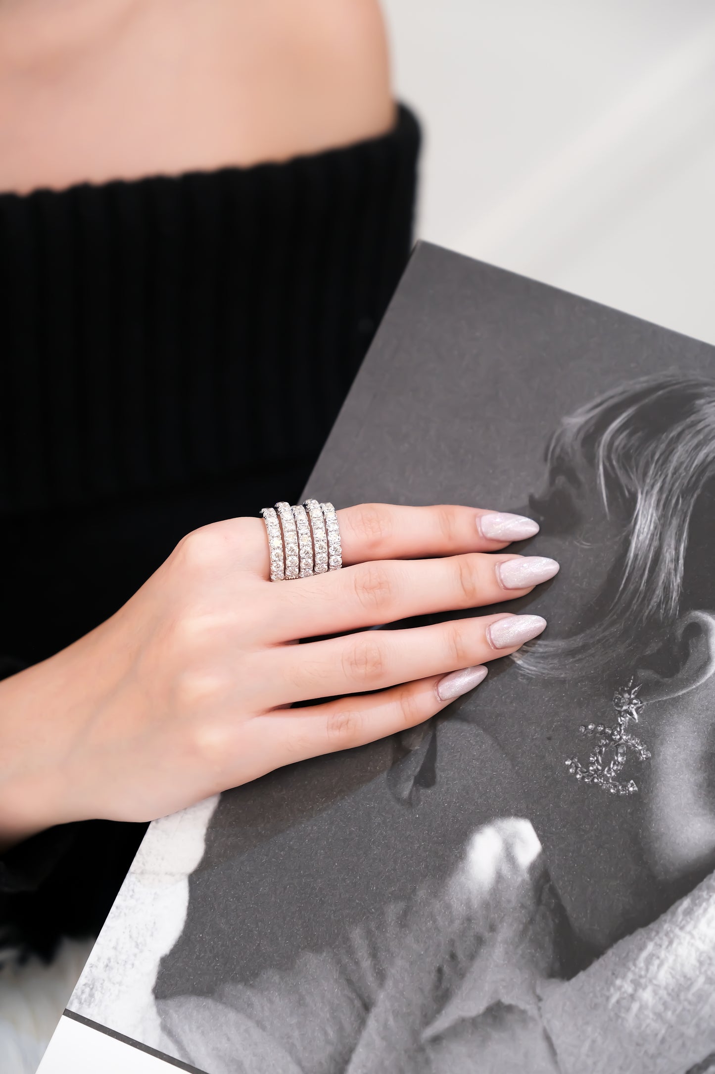 Multiband Diamond Ring