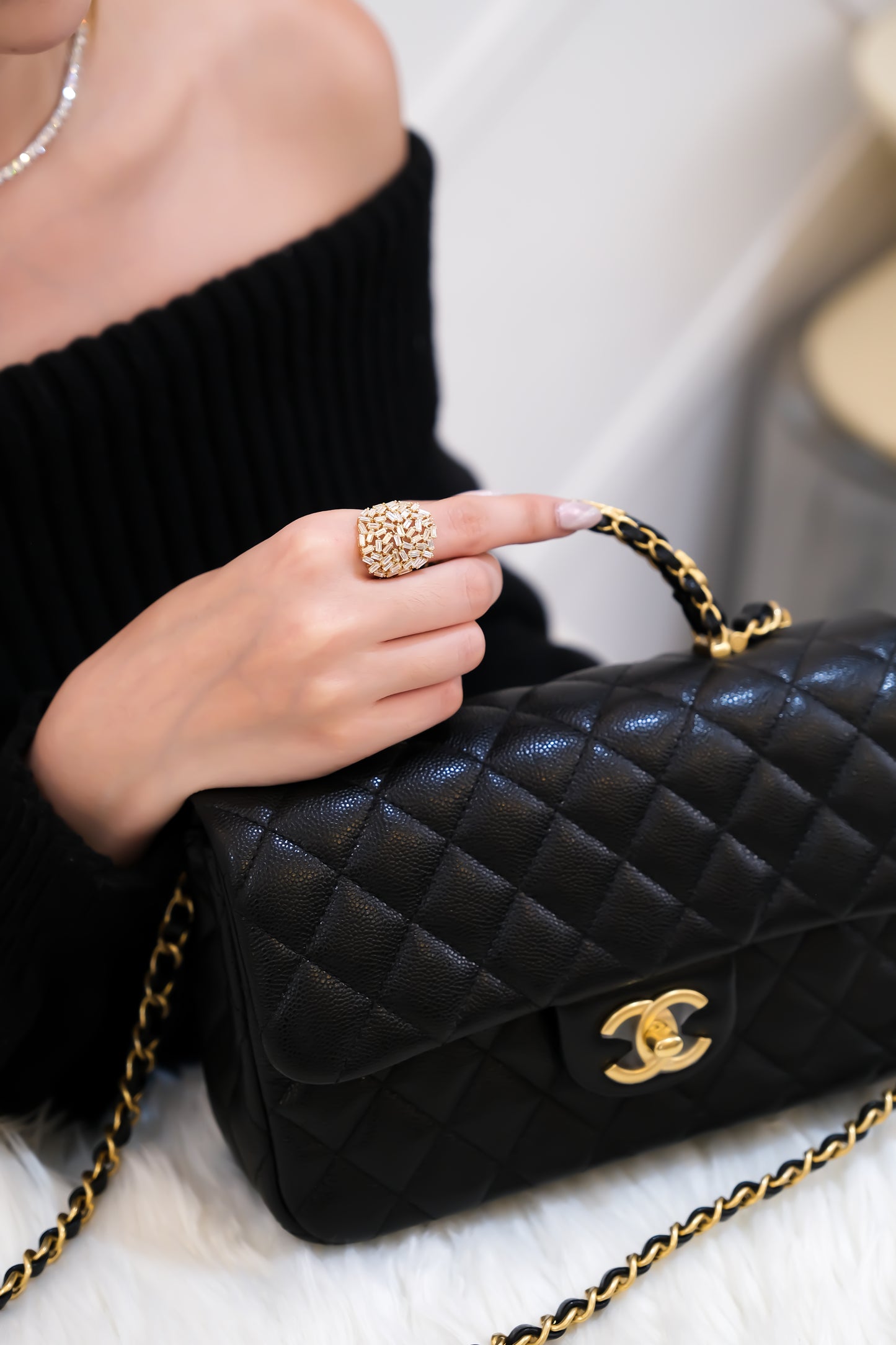 Baguette Diamond Statement Ring