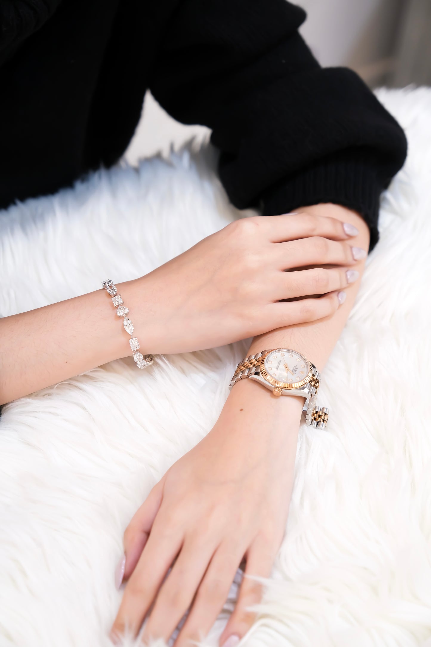 Multishape Diamond Bracelet w/ GIA