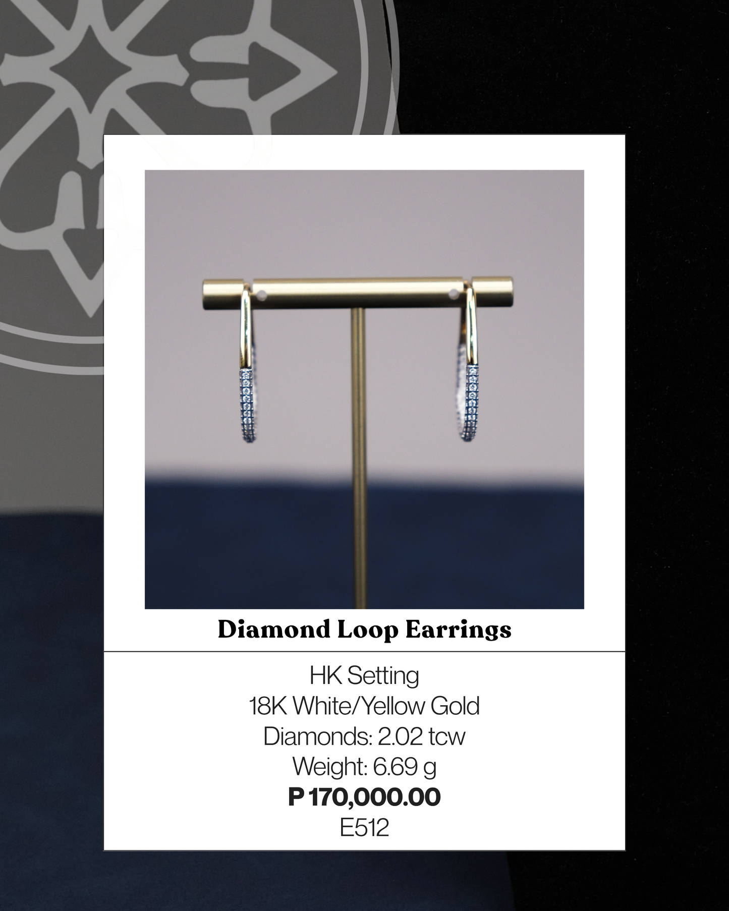 Diamond Loop Earrings