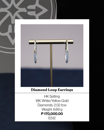 Diamond Loop Earrings