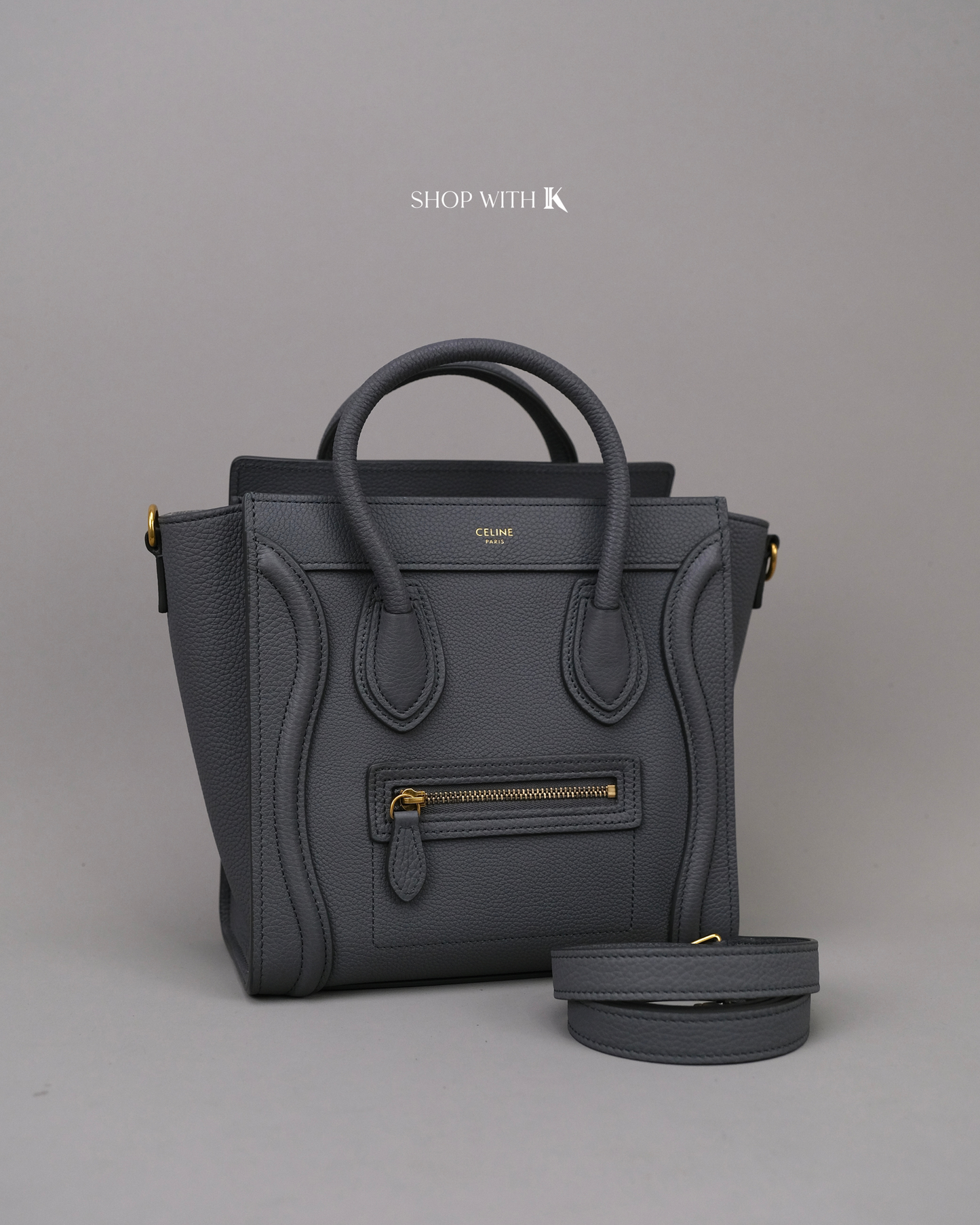 Celine Nano Luggage Gray