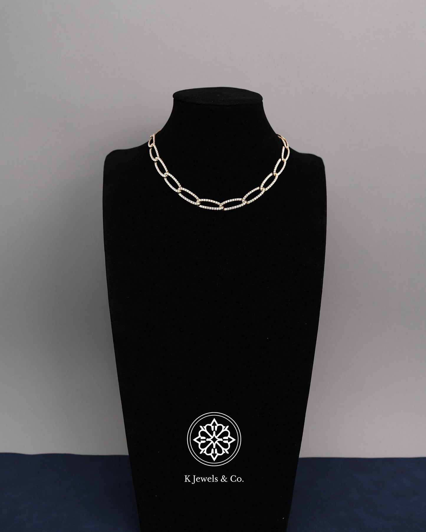 Slim Oval Diamond Necklace