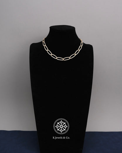 Slim Oval Diamond Necklace