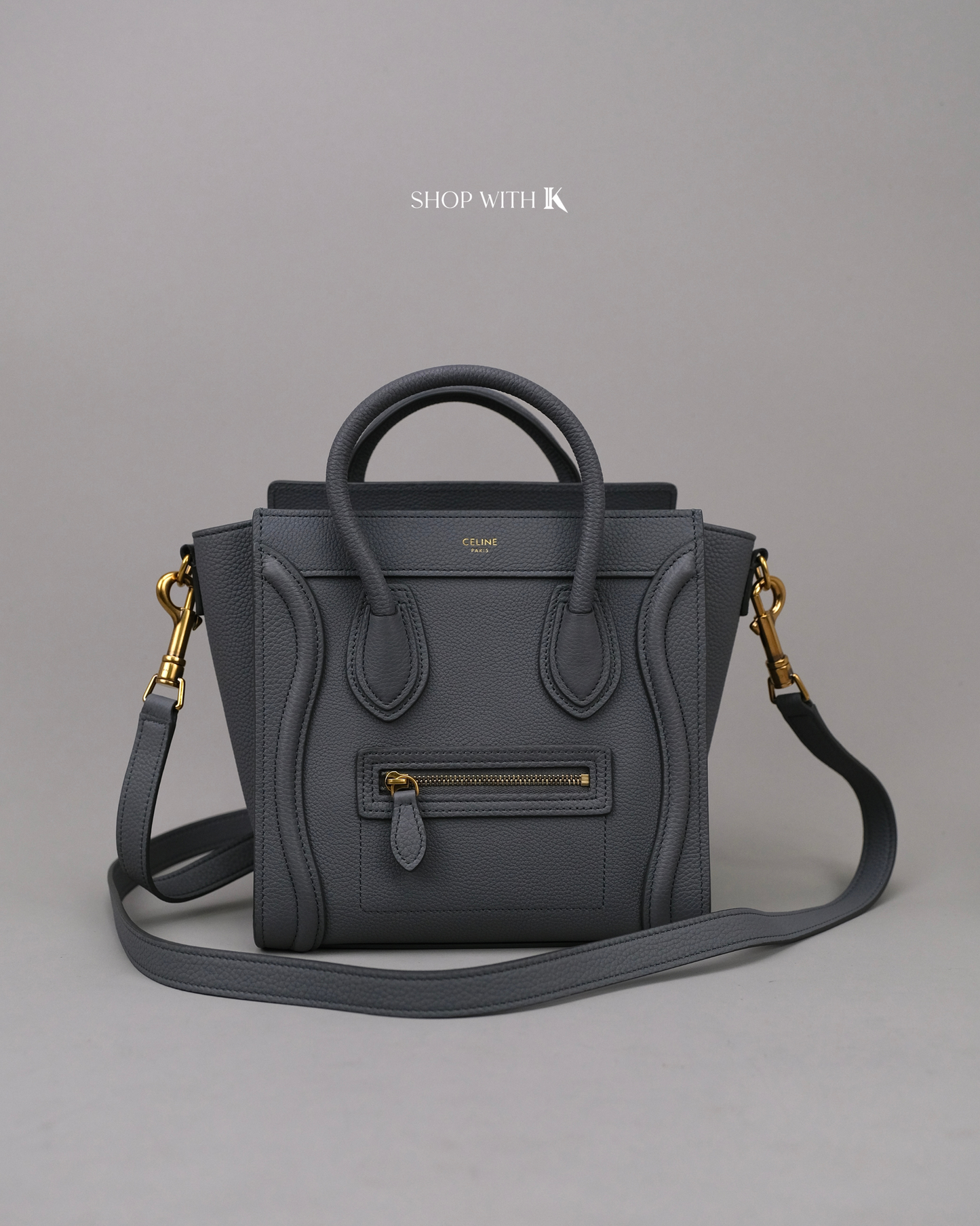 Celine Nano Luggage Gray