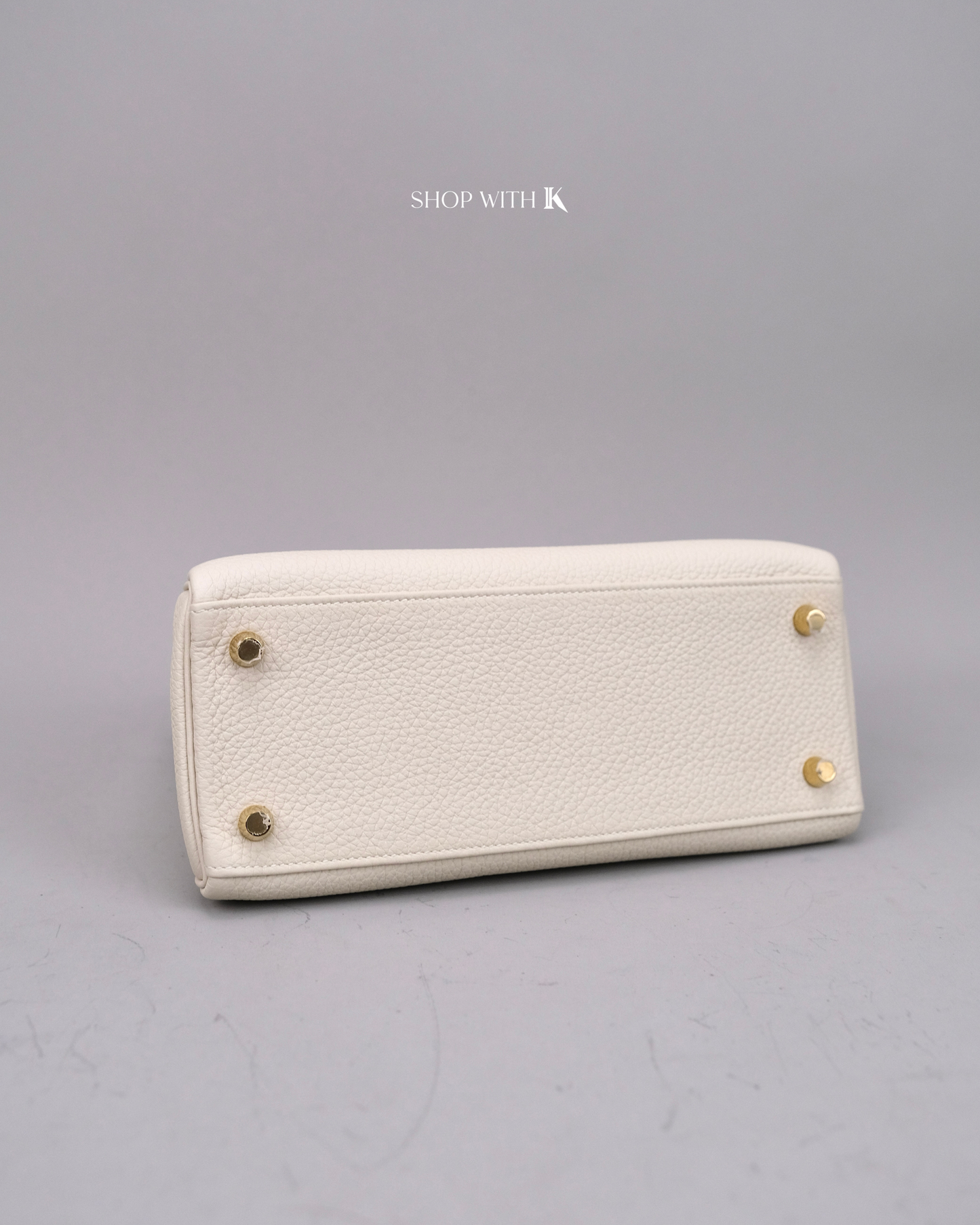 Hermes Kelly 25 Craie GHW