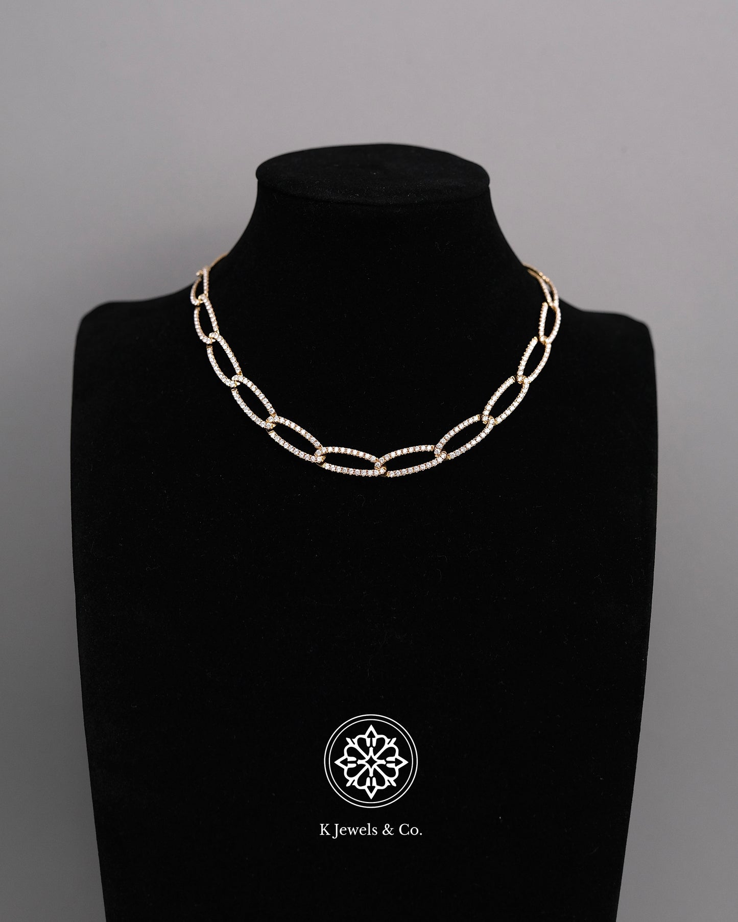 Slim Oval Diamond Necklace