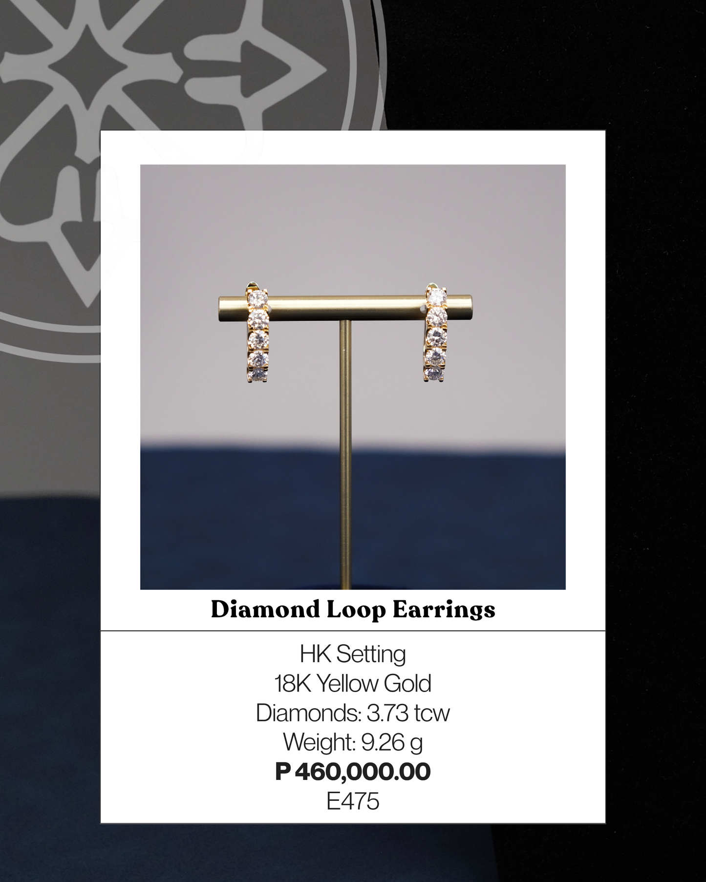 Diamond Loop Earrings