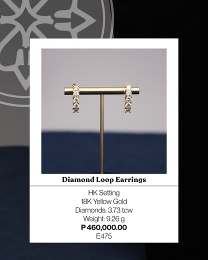 Diamond Loop Earrings