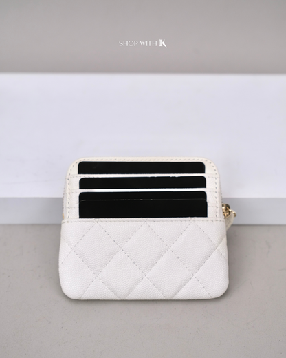 Chanel Zippy Wallet White