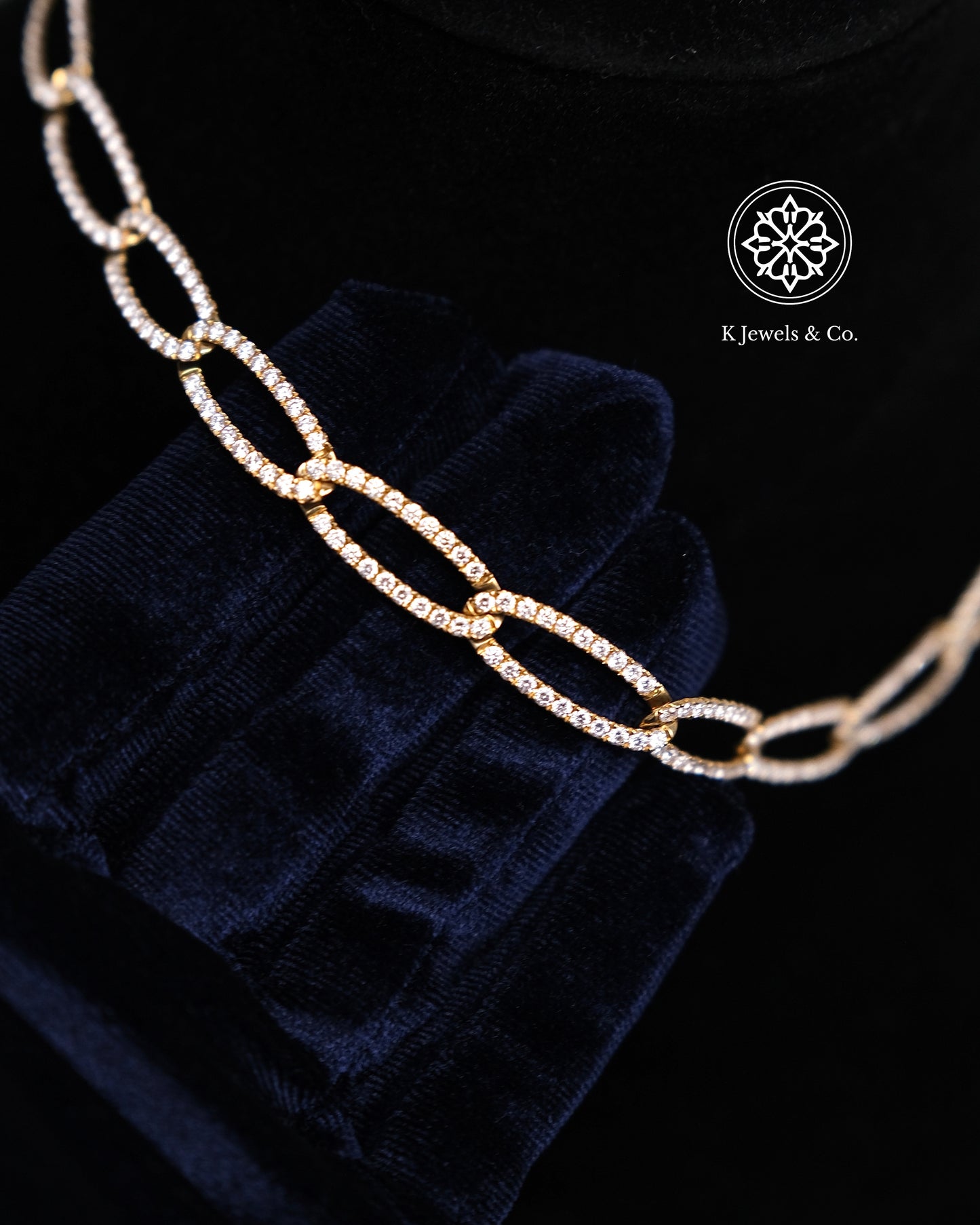 Slim Oval Diamond Necklace