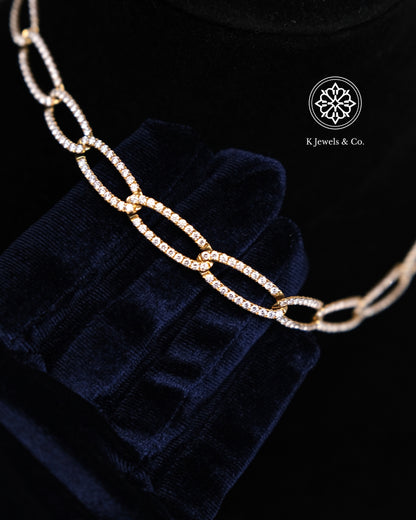 Slim Oval Diamond Necklace