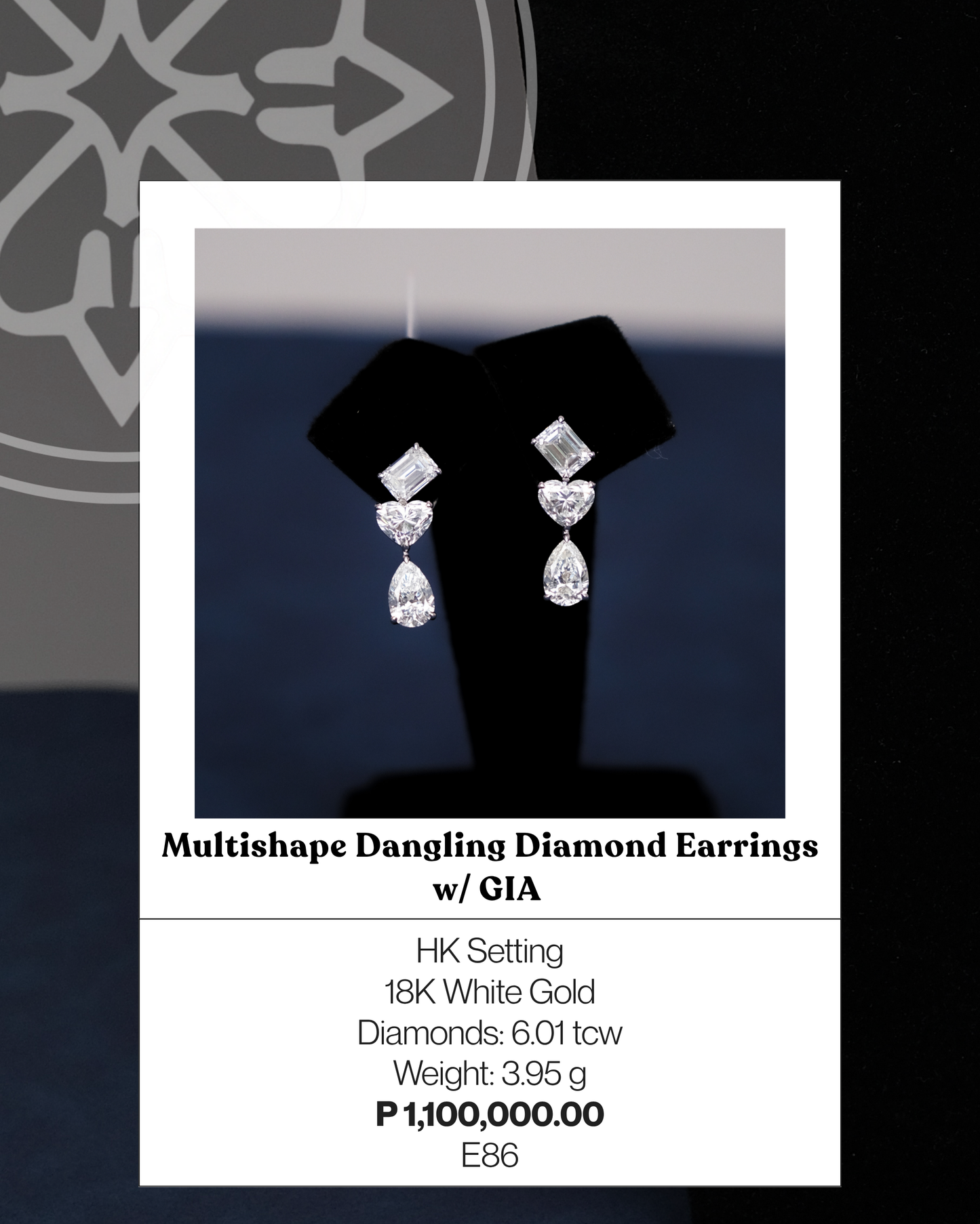 Multishape Dangling Diamond Earrings w/ GIA