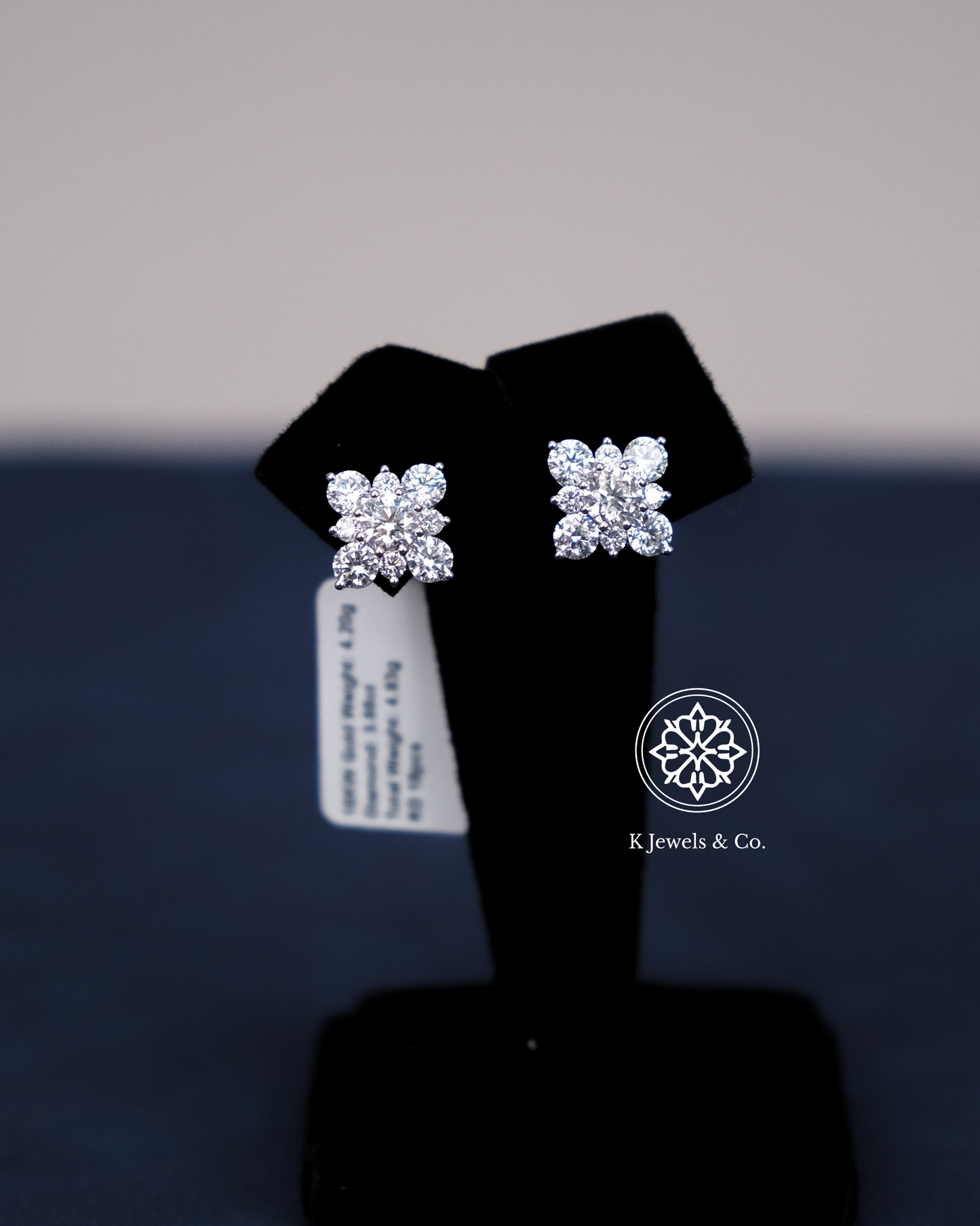 Diamond Flower Earrings