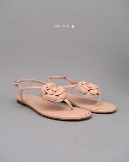 Chanel Camelia Sandals Beige