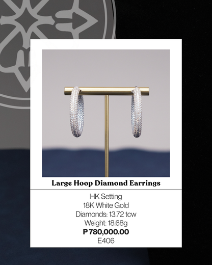 Large Hoop Diamond Earrings