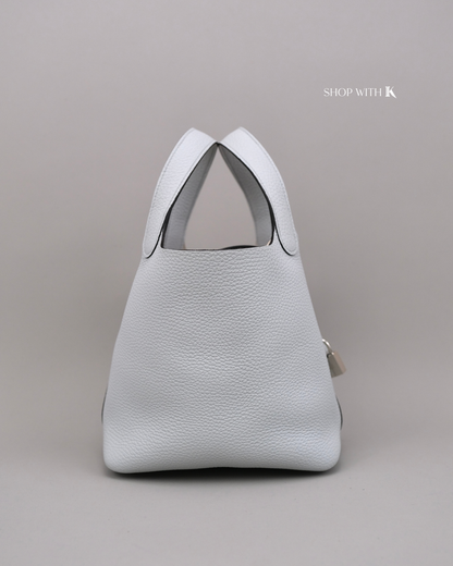 Hermes Picotin 18 Bleu Pale PHW