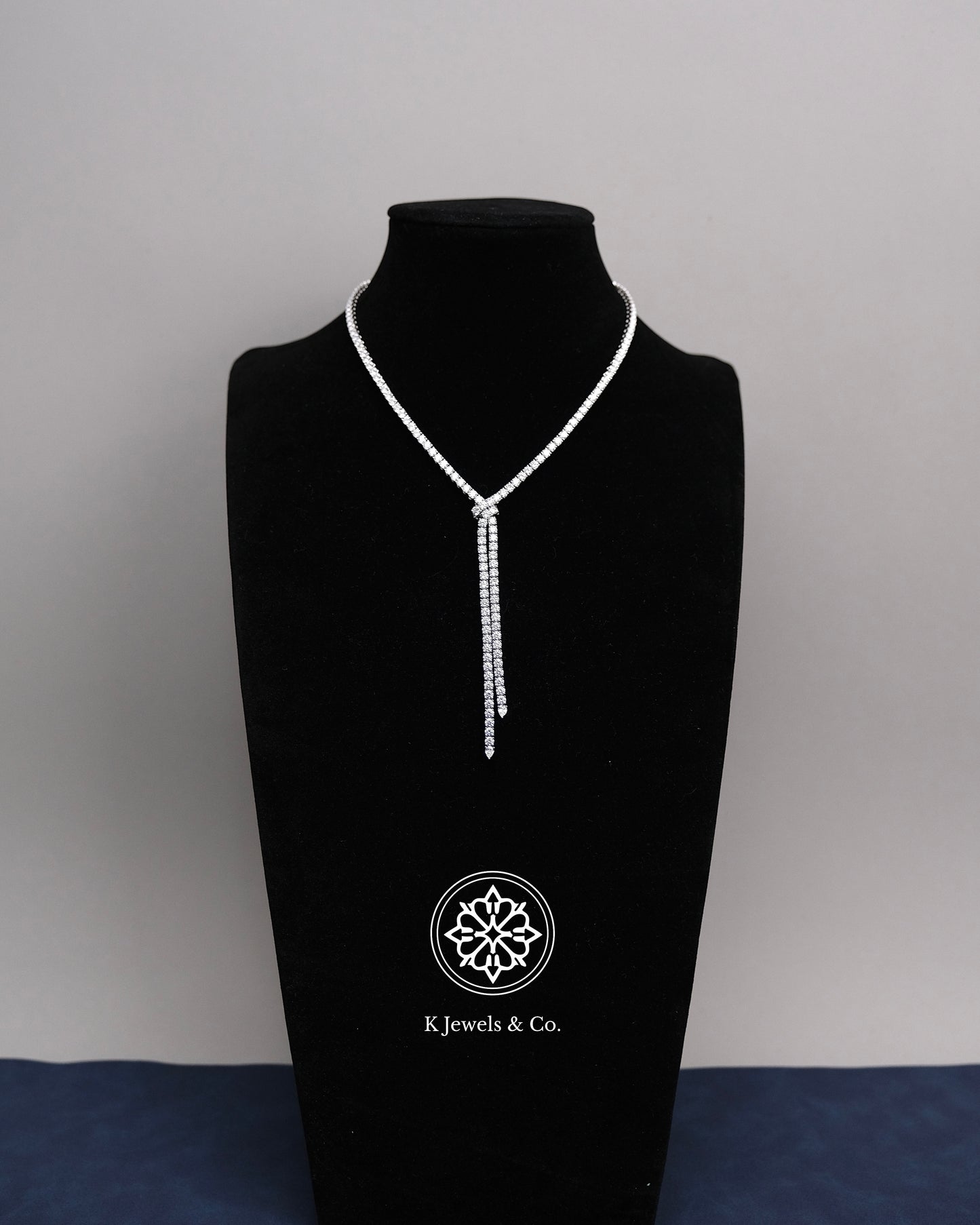 Diamond Drop Tennis Necklace