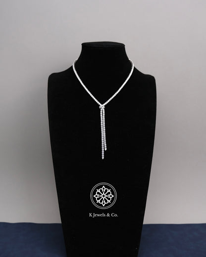 Diamond Drop Tennis Necklace