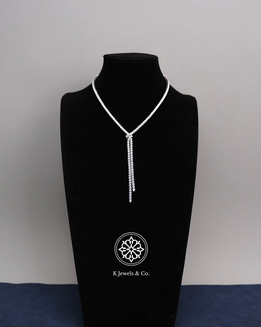Diamond Drop Tennis Necklace