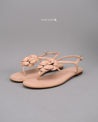Chanel Camelia Sandals Beige