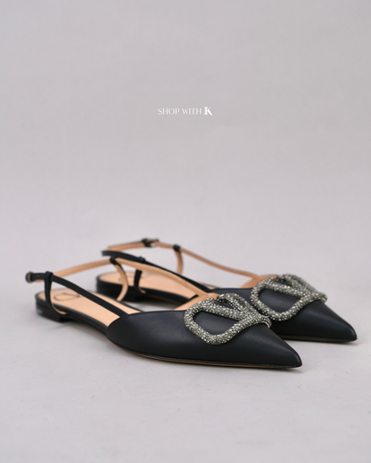 Valentino Black Slingback