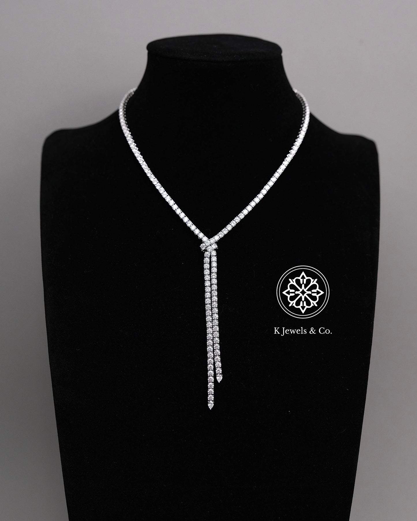 Diamond Drop Tennis Necklace