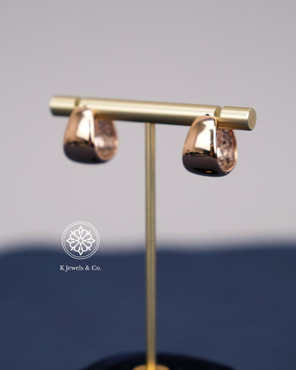 Diamond Loop Earrings in Rose Gold
