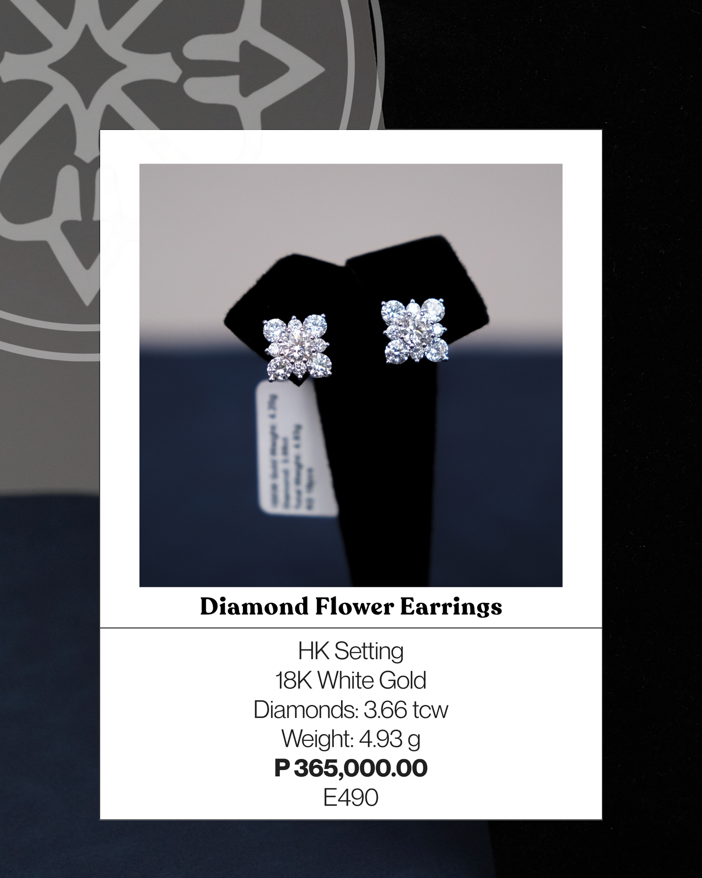 Diamond Flower Earrings