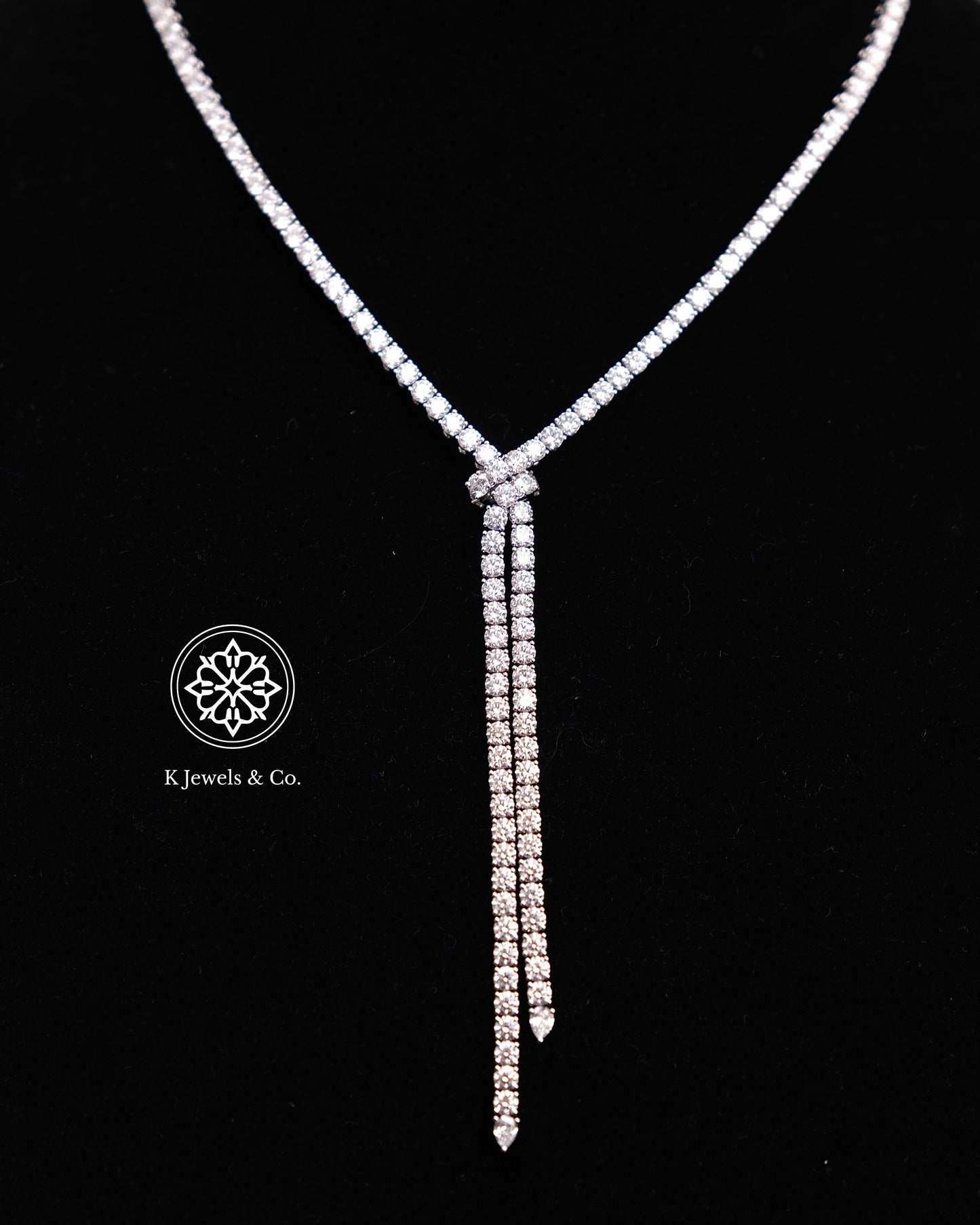 Diamond Drop Tennis Necklace