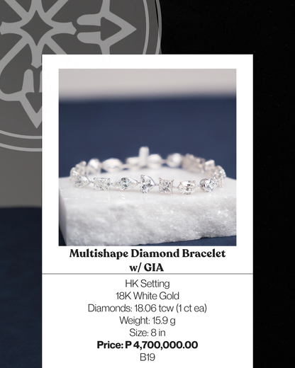 Multishape Diamond Bracelet w/ GIA