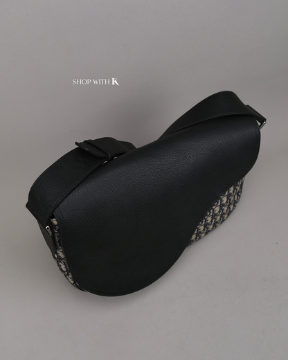 Dior Monogram Saddle Messenger Black