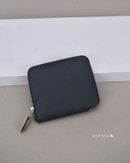 Hermes Silk-In Compact Wallet Gris Misty