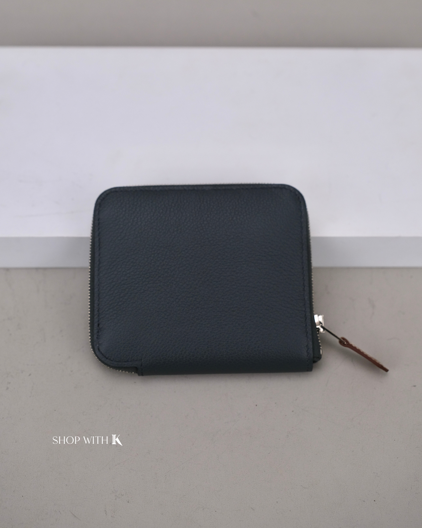 Hermes Silk-In Compact Wallet Gris Misty